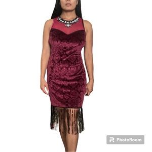 NWOT Women’s Dreamgirl 1920s style Flapper Costume Dress, size Small, Red